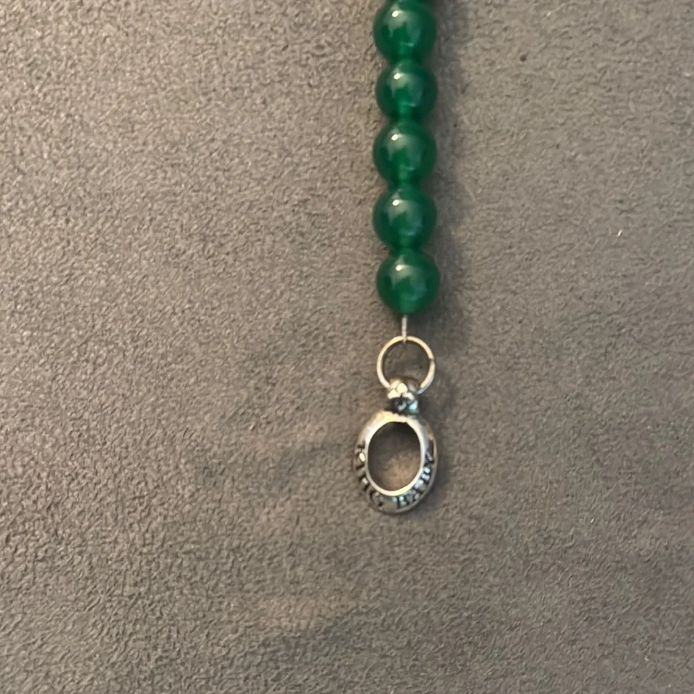 King Baby Green Agate Bracelet with Silver Toggle Clasp - Picture 2 of 7